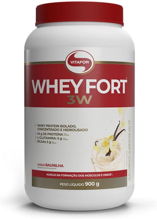 Vitafor Whey Fort 3W 900g - Baunilha